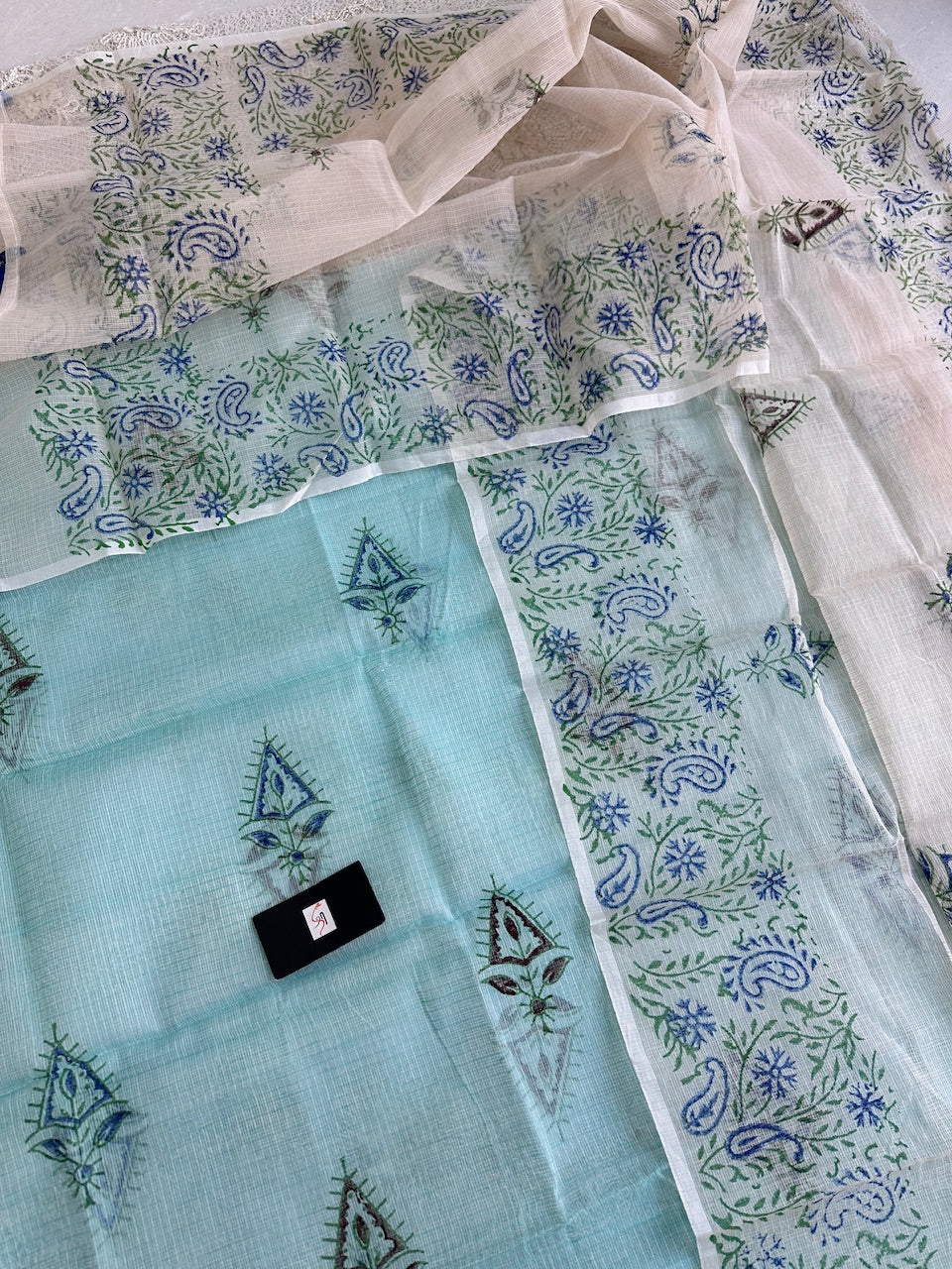 HandBlock Printed Kota Cotton Doria Top N Dupatta (Suit)