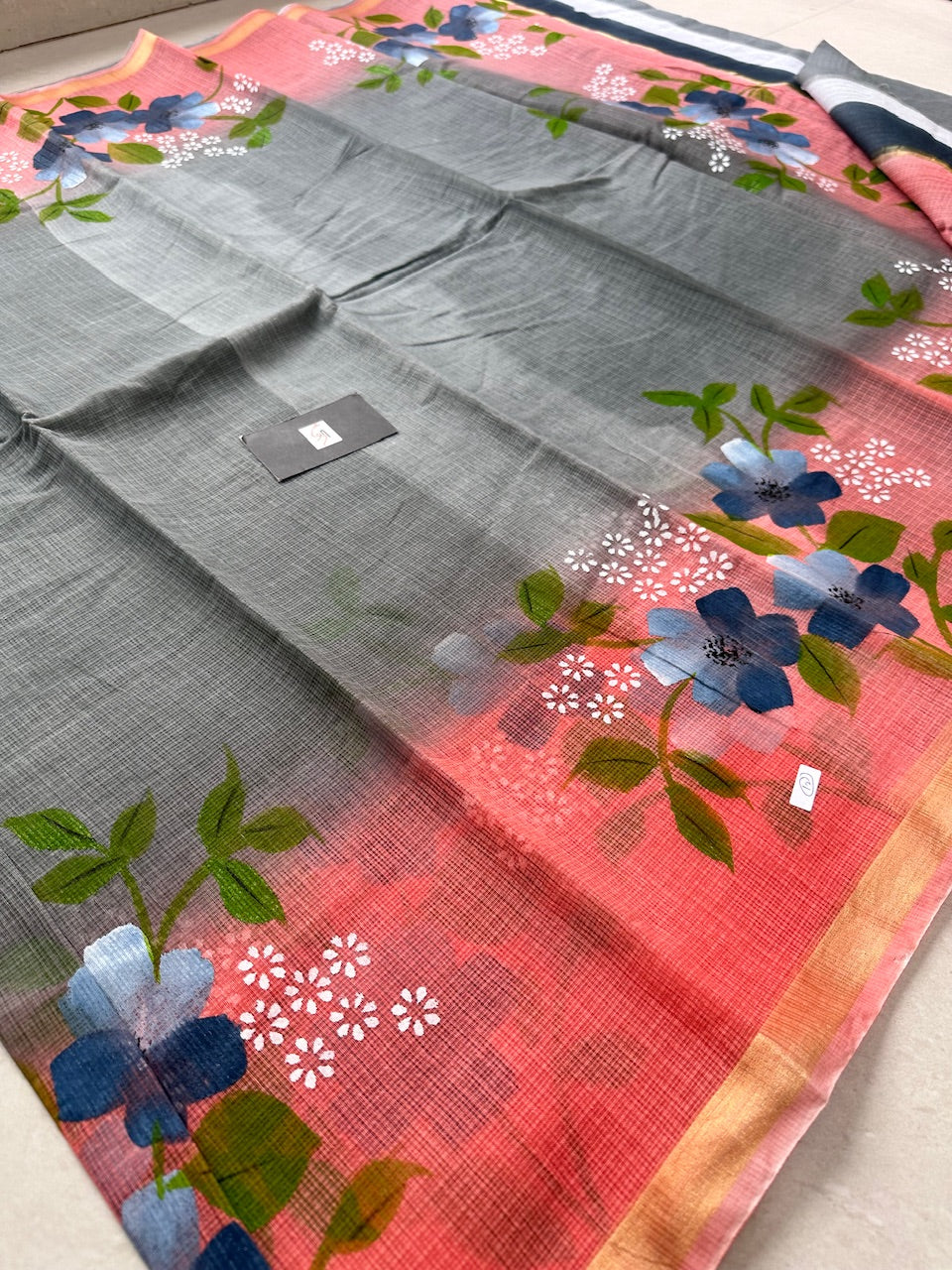 Handpainted Kota Cotton Doria Saree