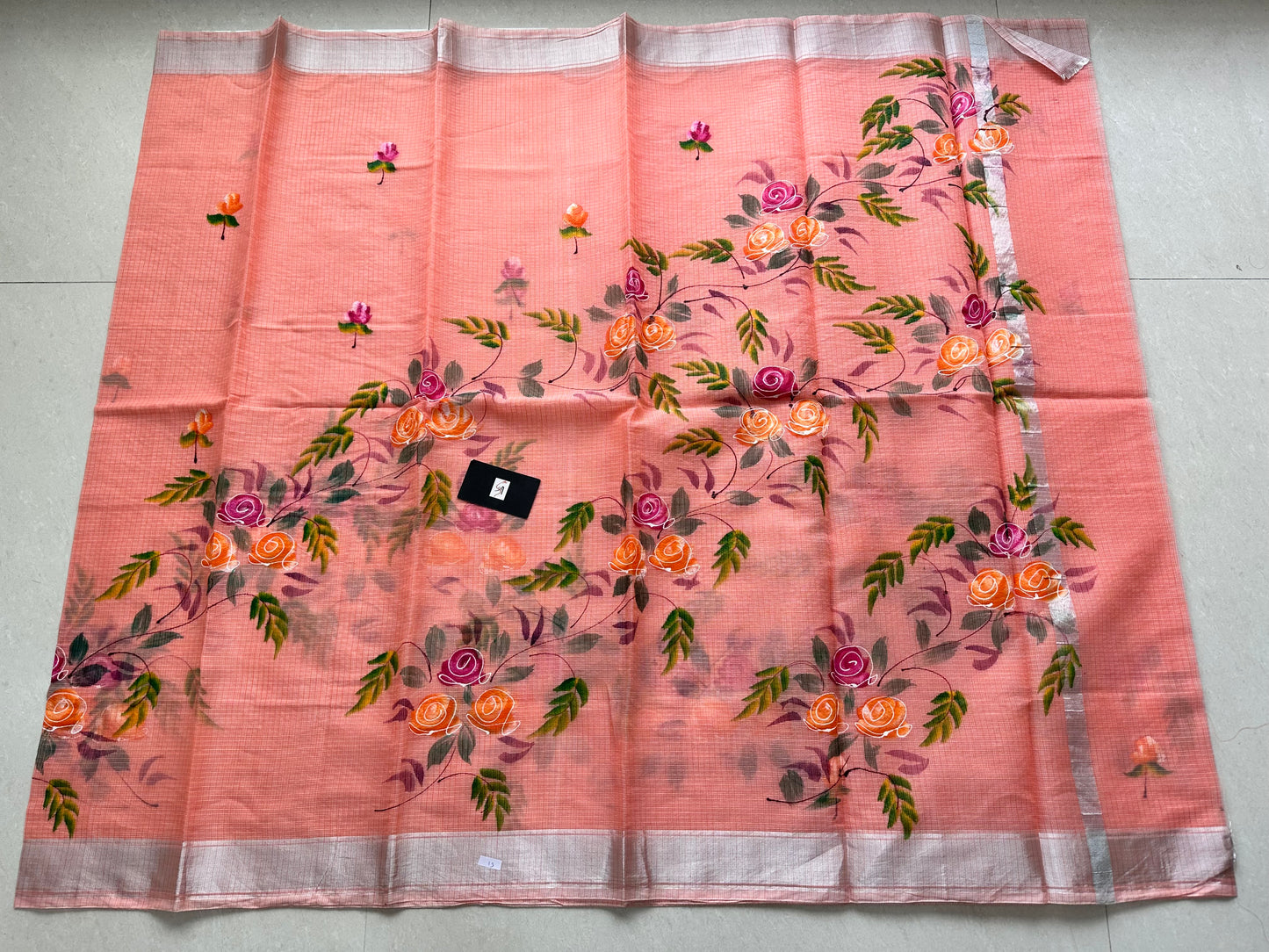 Handpainted Kota Cotton Doria Saree