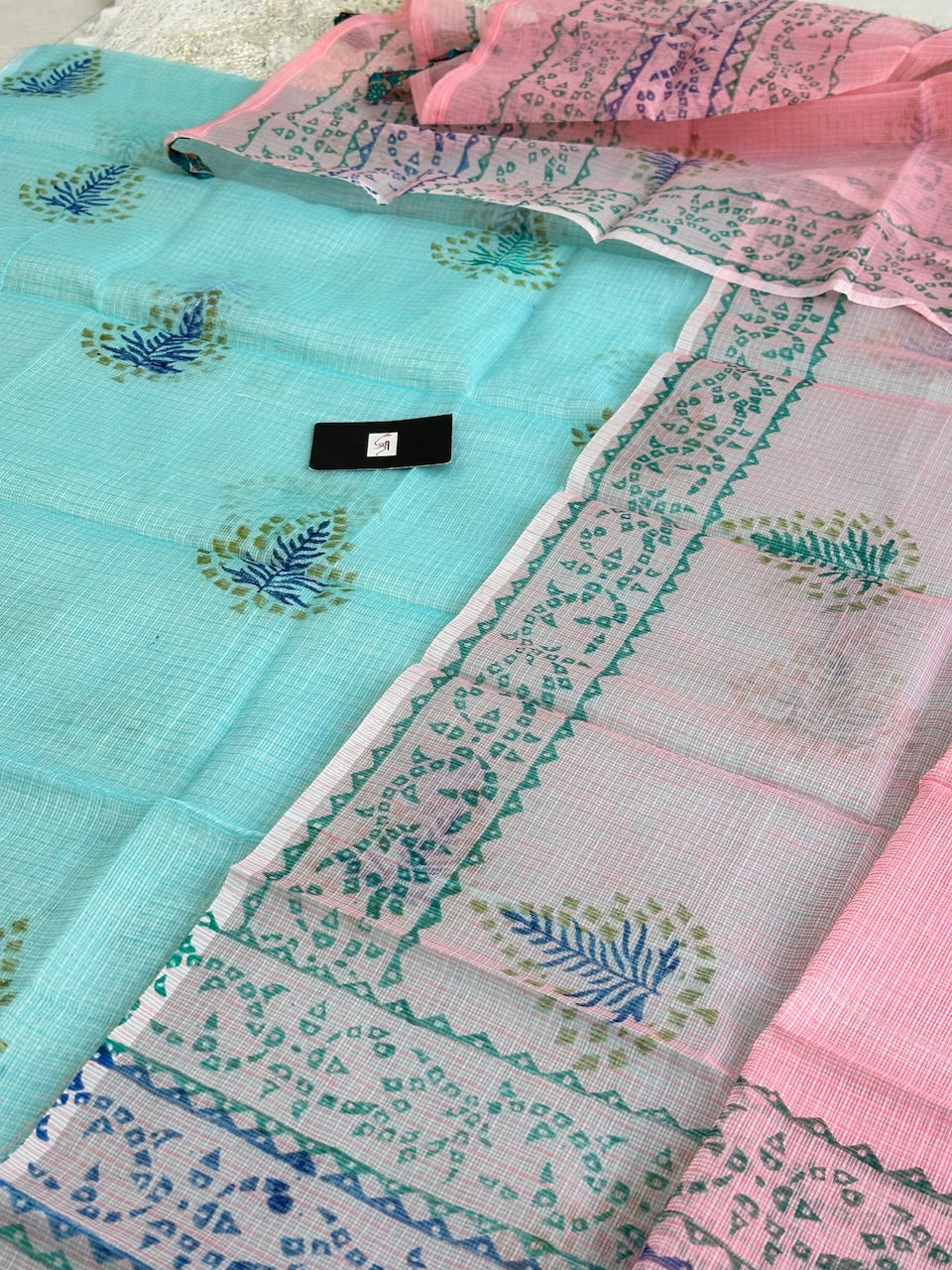 HandBlock Printed Kota Cotton Doria Top N Dupatta (Suit)