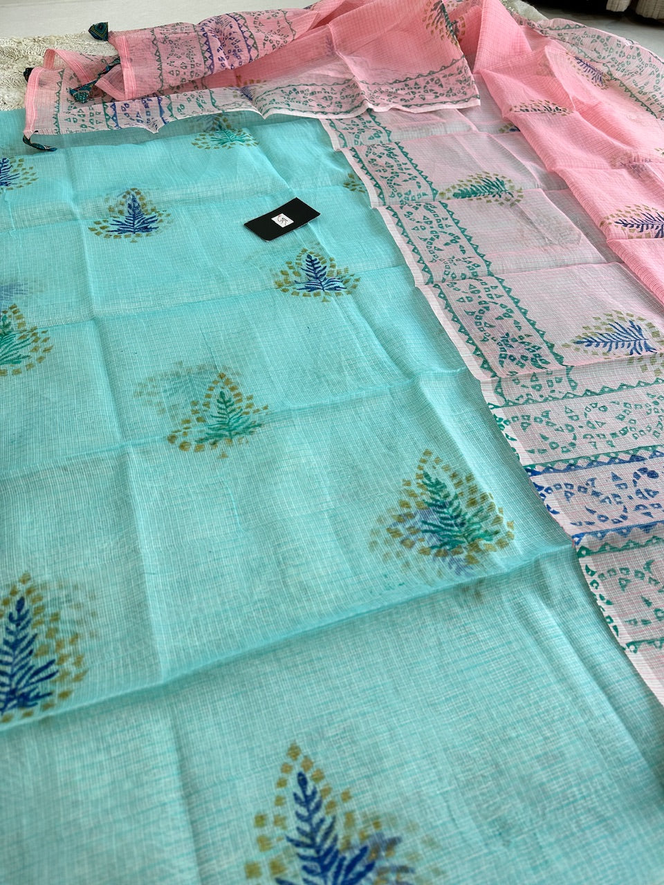 HandBlock Printed Kota Cotton Doria Top N Dupatta (Suit)