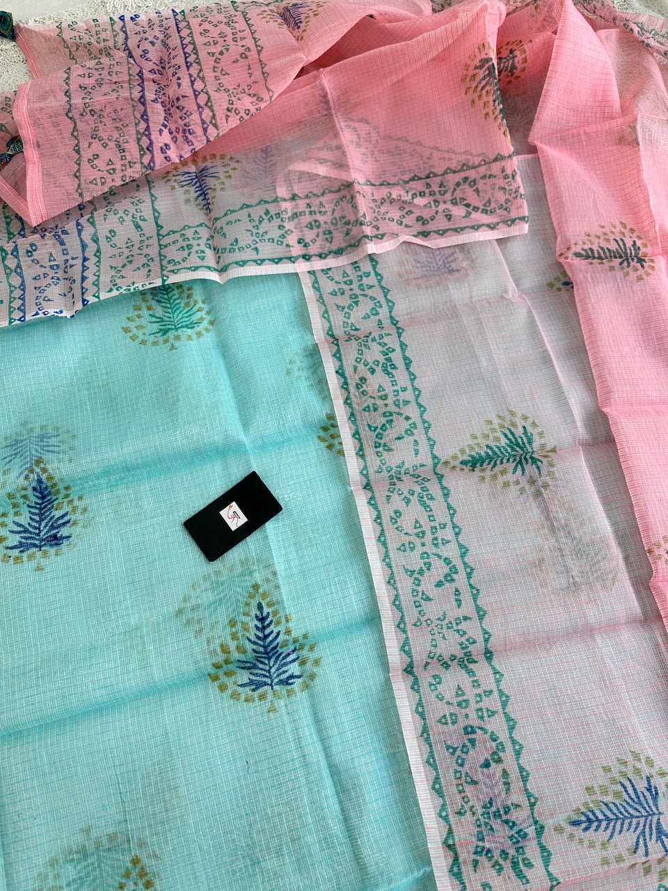 HandBlock Printed Kota Cotton Doria Top N Dupatta (Suit)