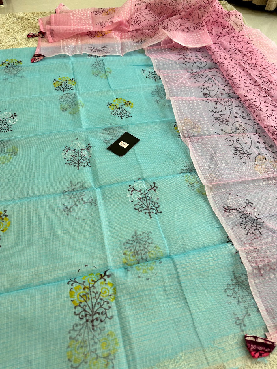 HandBlock Printed Kota Cotton Doria Top N Dupatta (Suit)