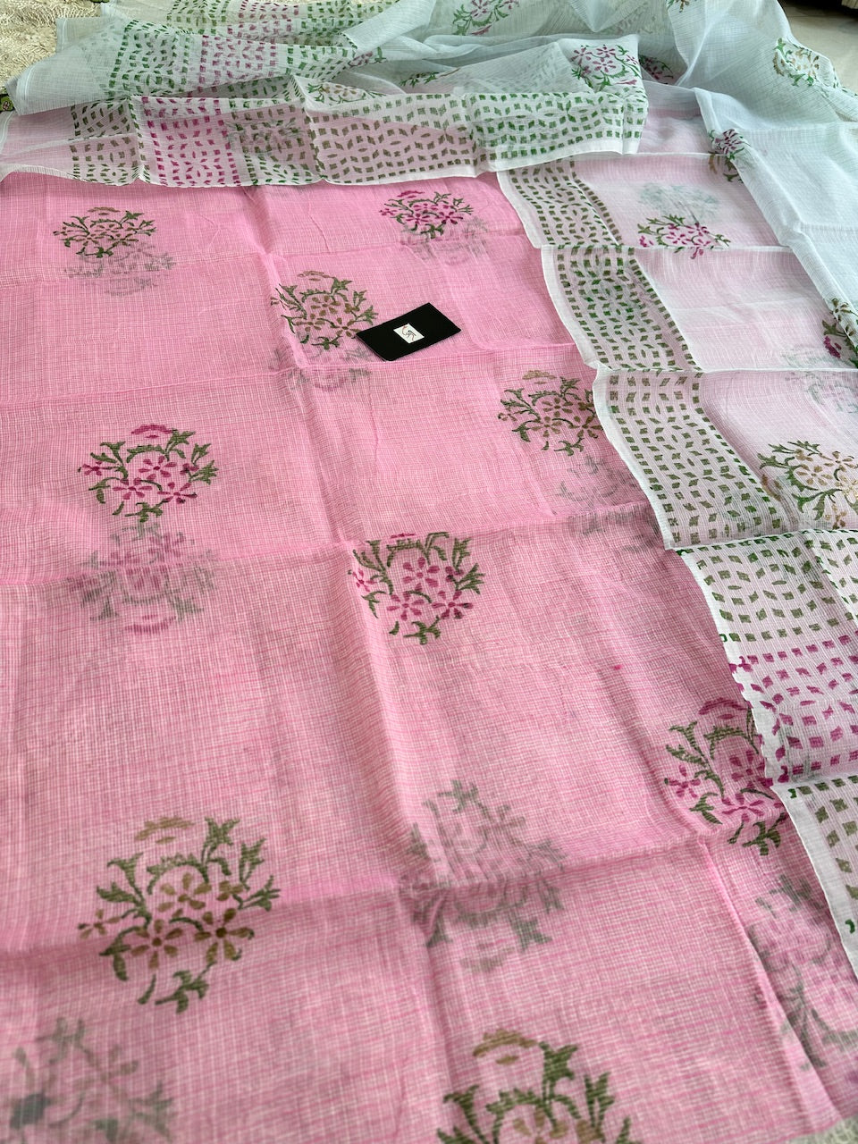 HandBlock Printed Kota Cotton Doria Top N Dupatta (Suit)