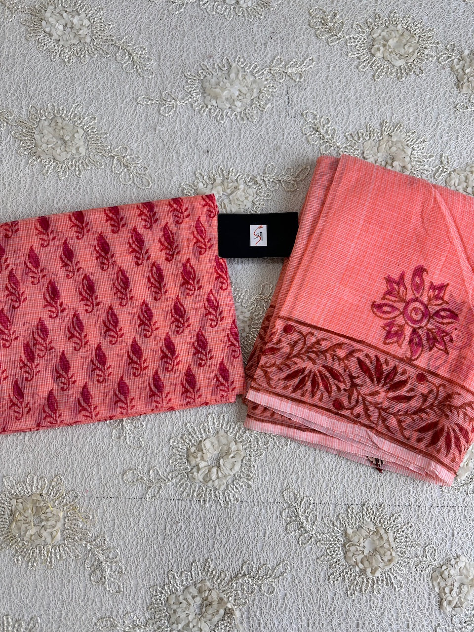 HandBlock Printed Kota Cotton Doria Top N Dupatta (Suit)