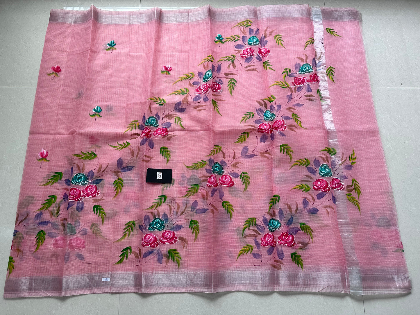 Handpainted Kota Cotton Doria Saree