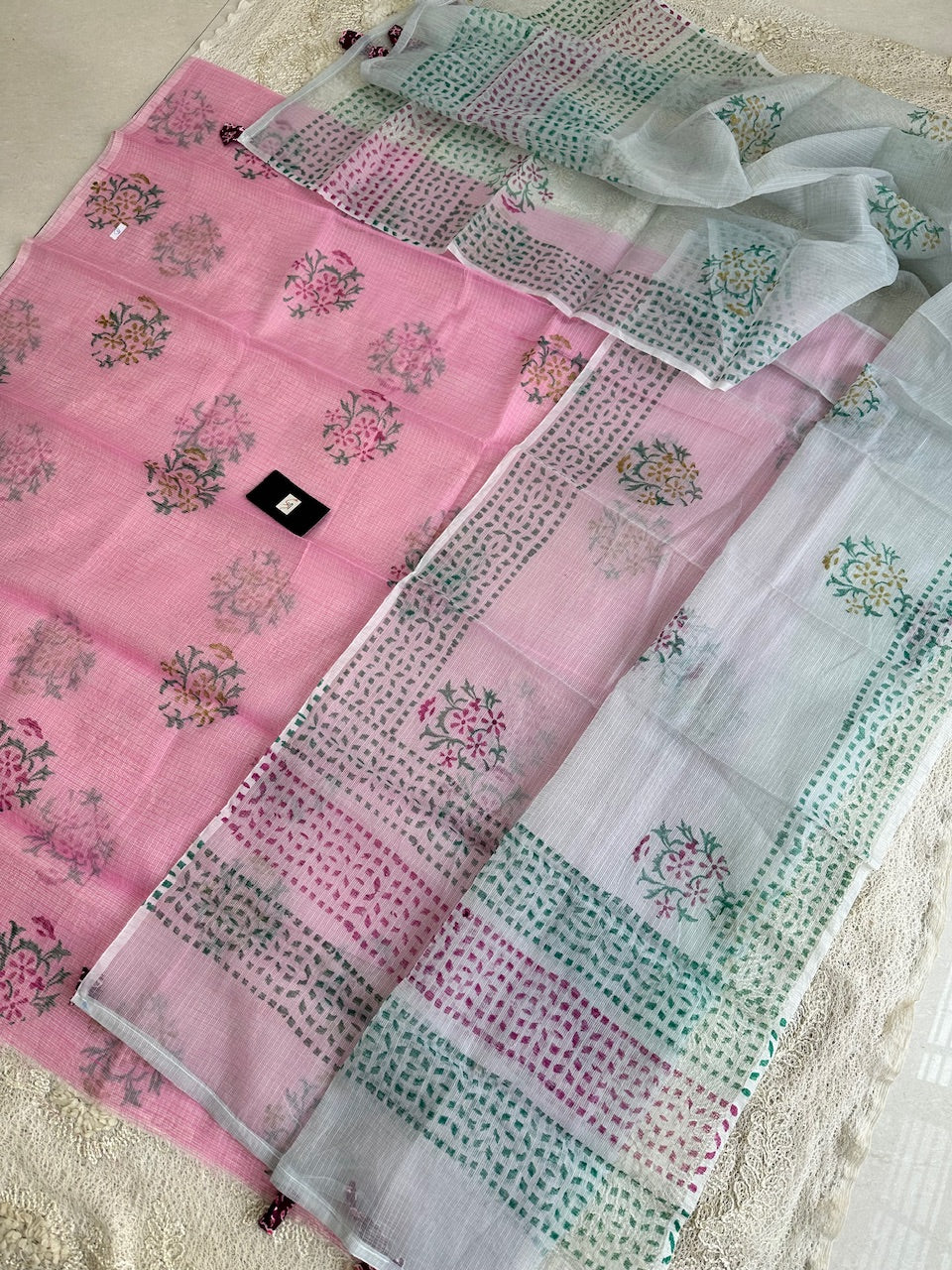 HandBlock Printed Kota Cotton Doria Top N Dupatta (Suit)