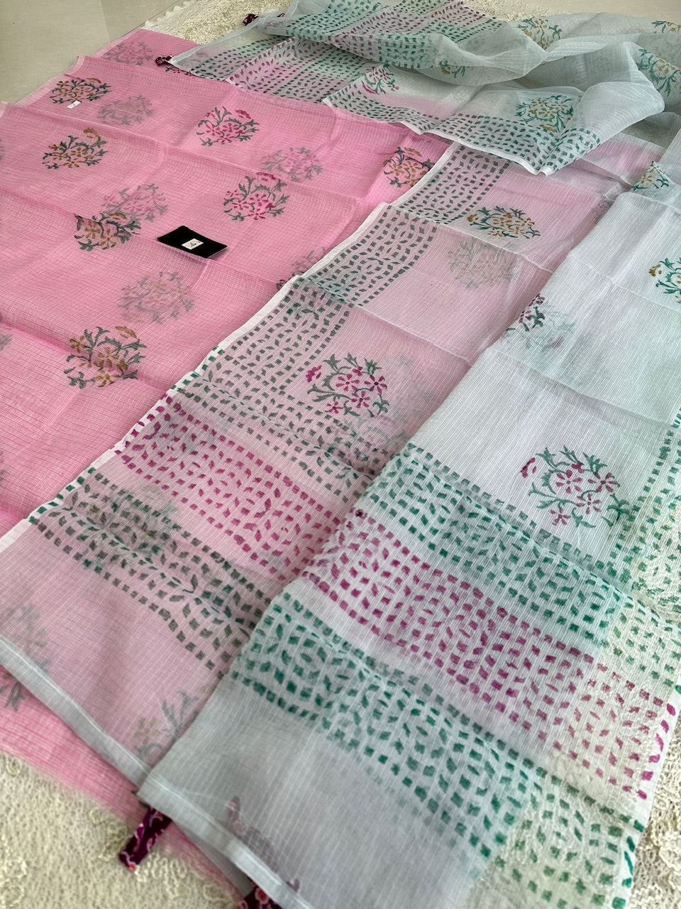 HandBlock Printed Kota Cotton Doria Top N Dupatta (Suit)