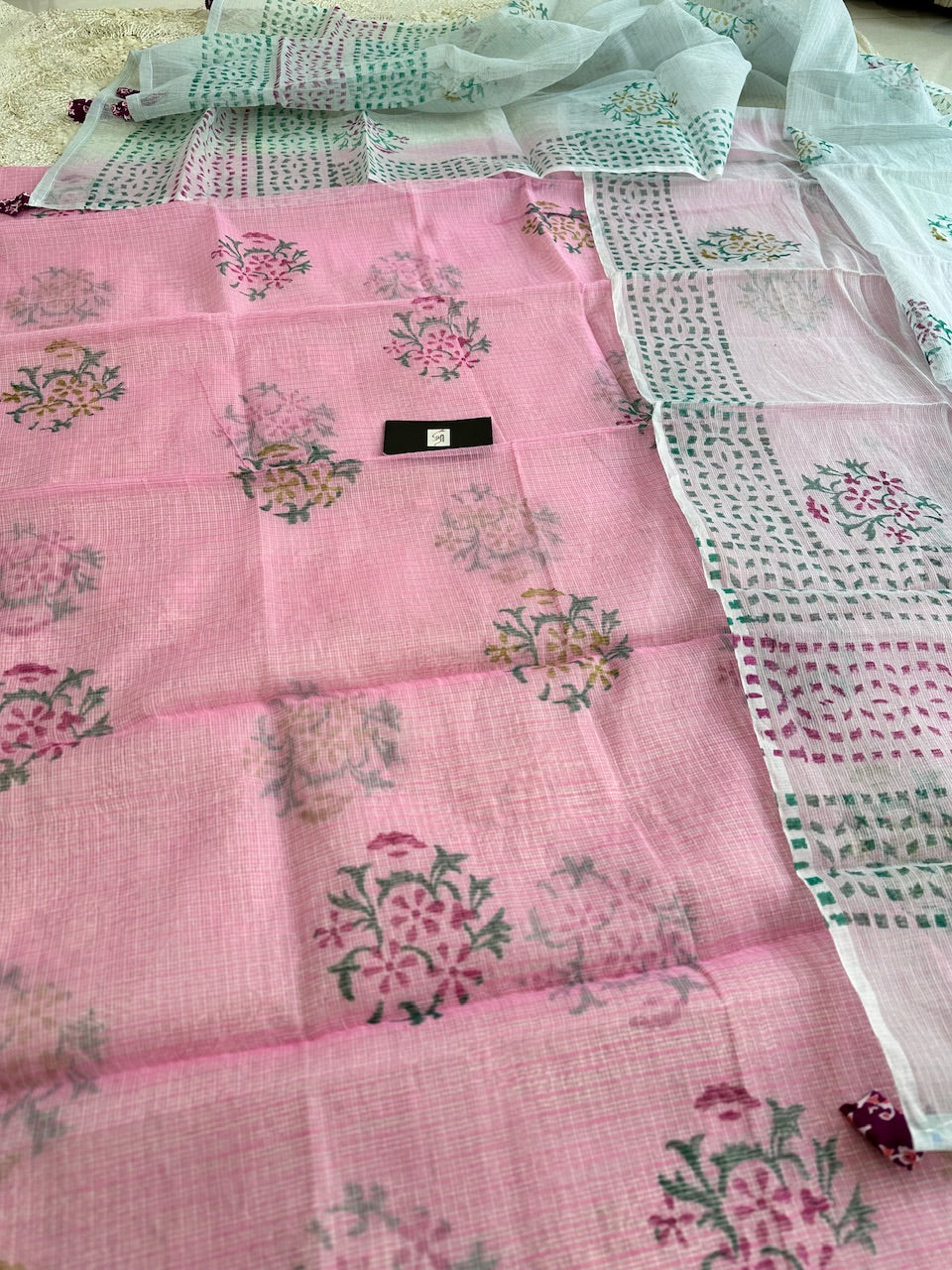 HandBlock Printed Kota Cotton Doria Top N Dupatta (Suit)