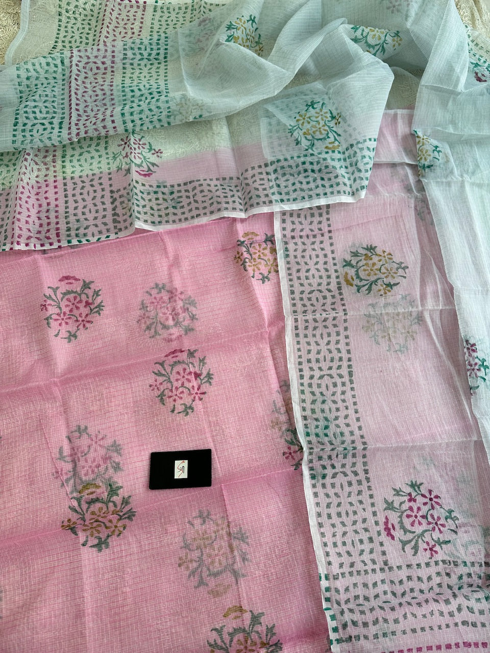 HandBlock Printed Kota Cotton Doria Top N Dupatta (Suit)