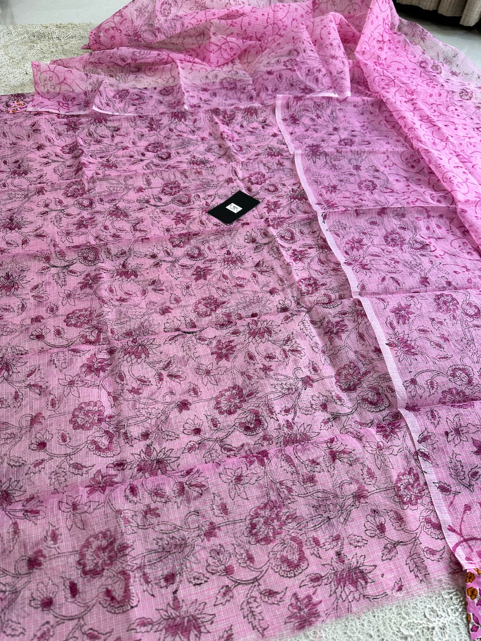 HandBlock Printed Kota Cotton Doria Top N Dupatta (Suit)