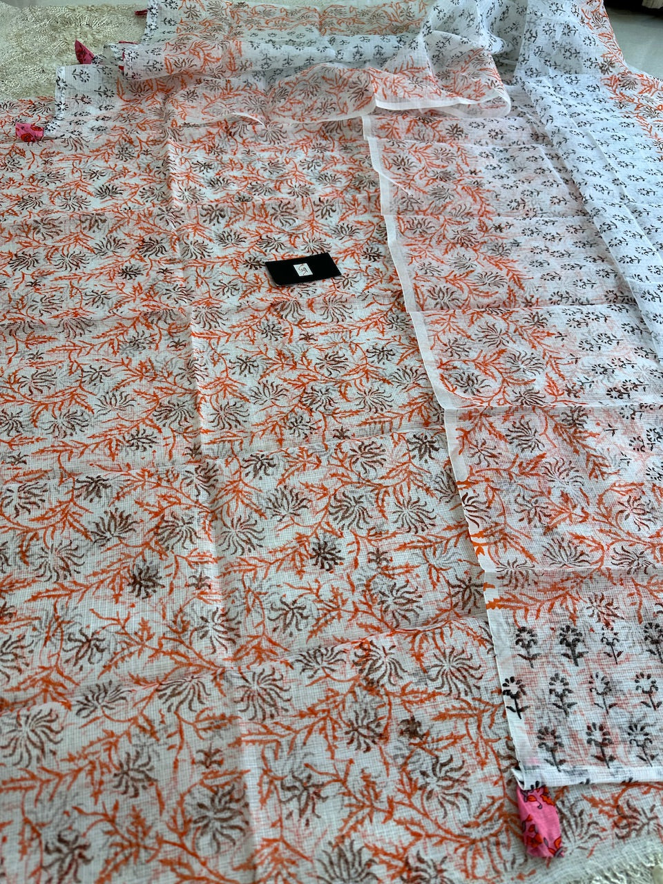 HandBlock Printed Kota Cotton Doria Top N Dupatta (Suit)