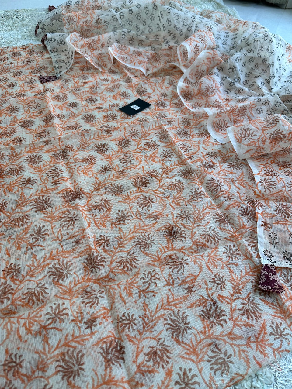 HandBlock Printed Kota Cotton Doria Top N Dupatta (Suit)