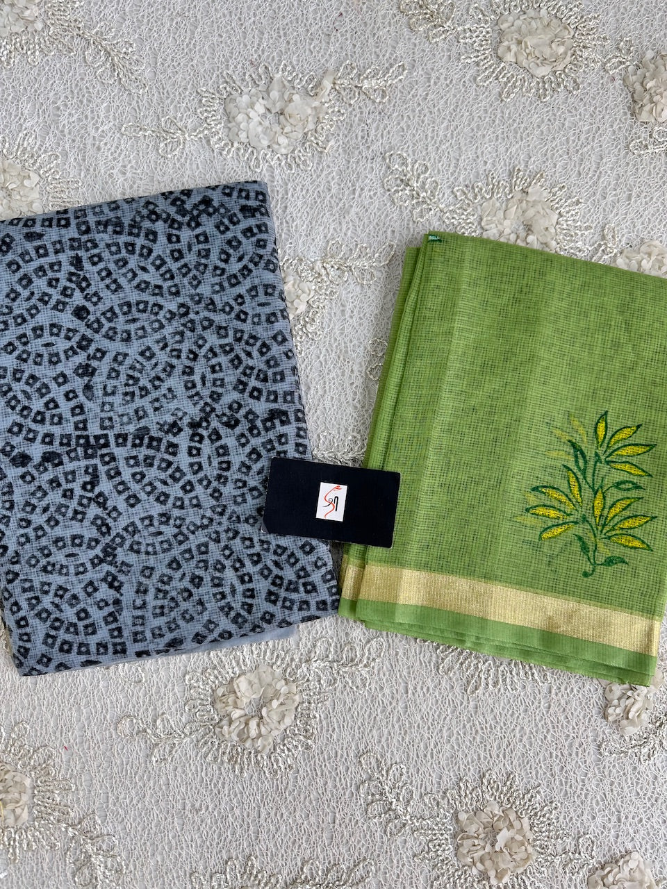 HandBlock Printed Kota Cotton Doria  Top N Dupatta (Suit)