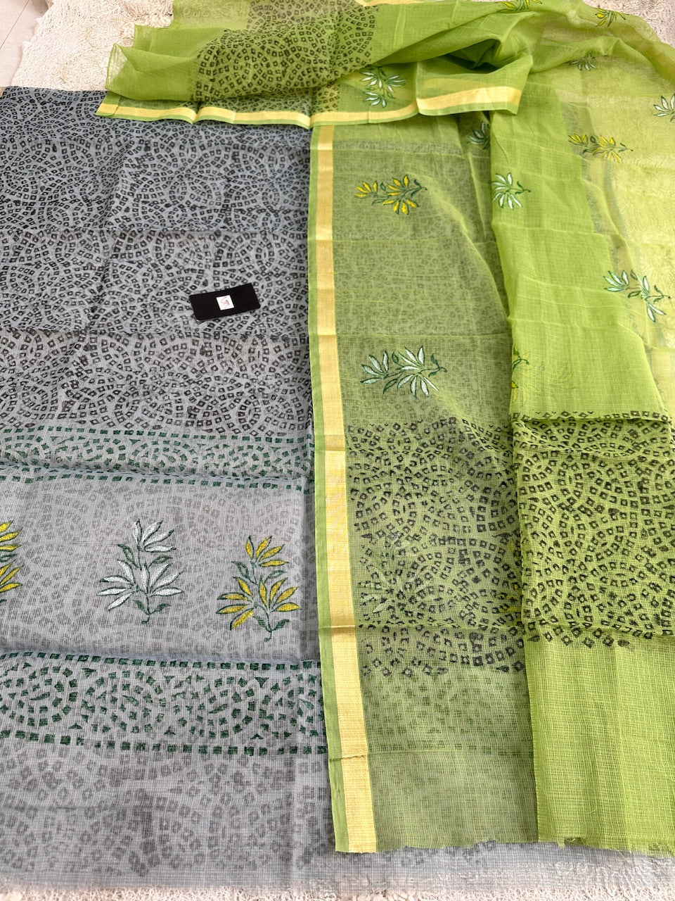 HandBlock Printed Kota Cotton Doria  Top N Dupatta (Suit)