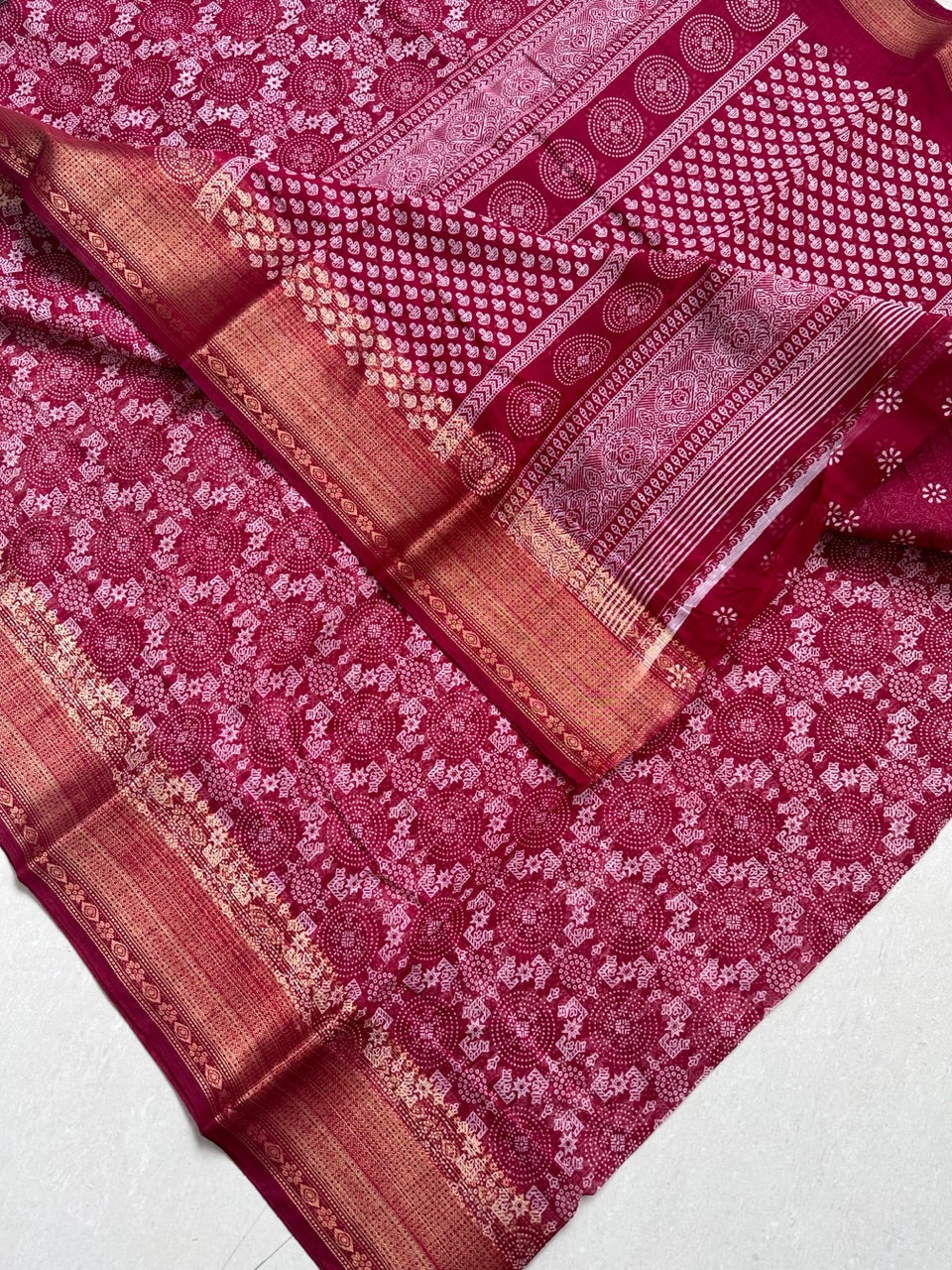 Printed Soft Cotton Saree