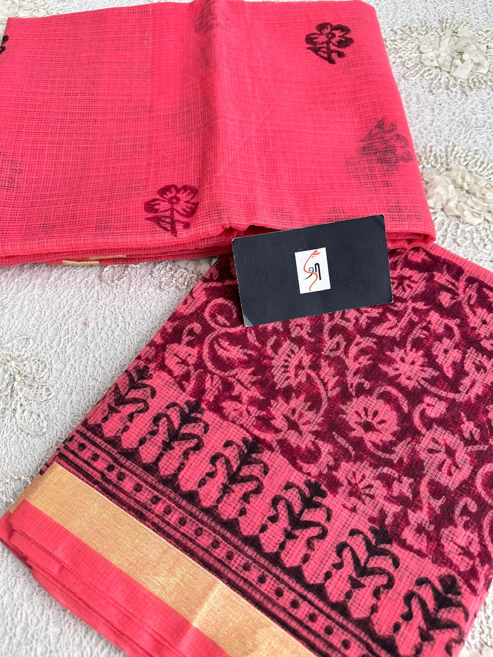 Handblock Printed Kota Cotton Doria  Top N Dupatta (Suit)