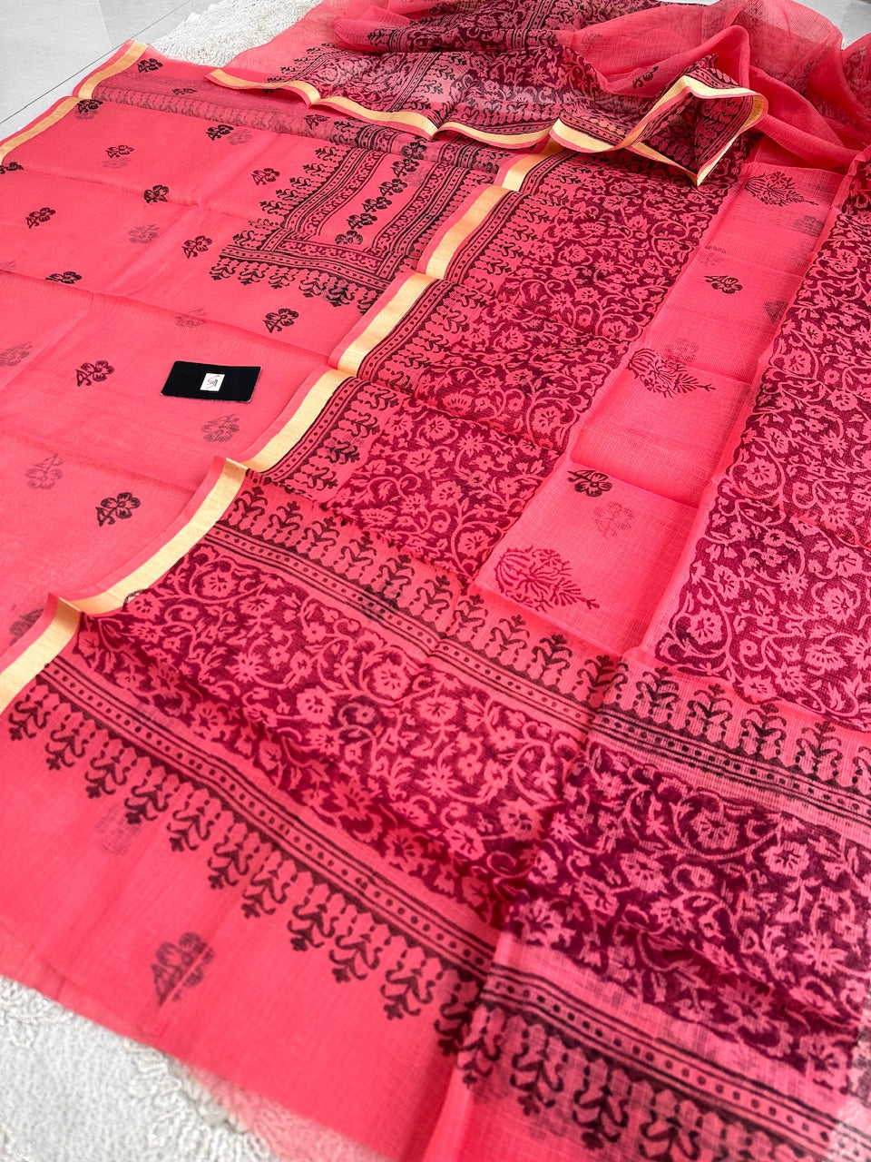 Handblock Printed Kota Cotton Doria  Top N Dupatta (Suit)