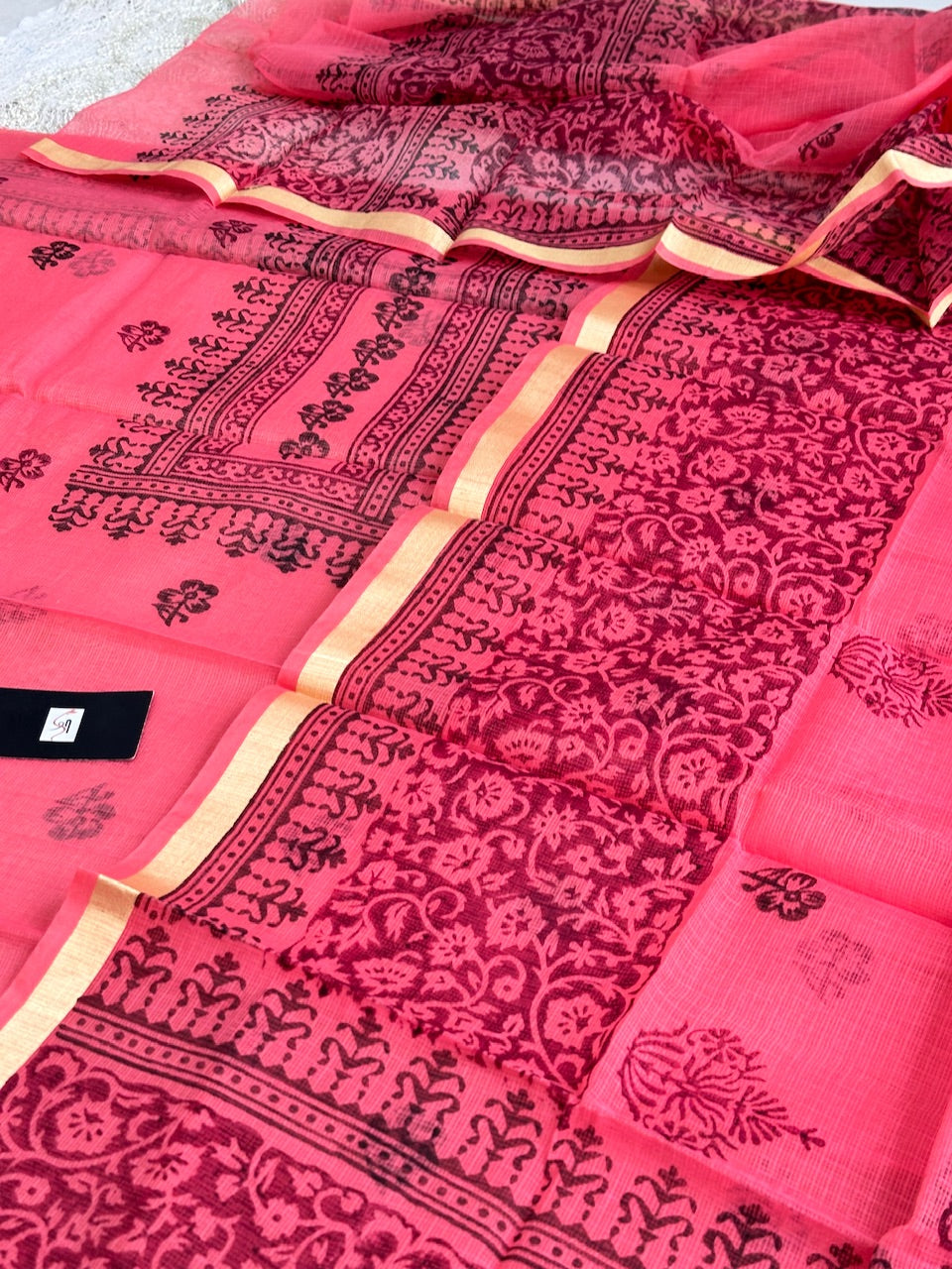 Handblock Printed Kota Cotton Doria  Top N Dupatta (Suit)