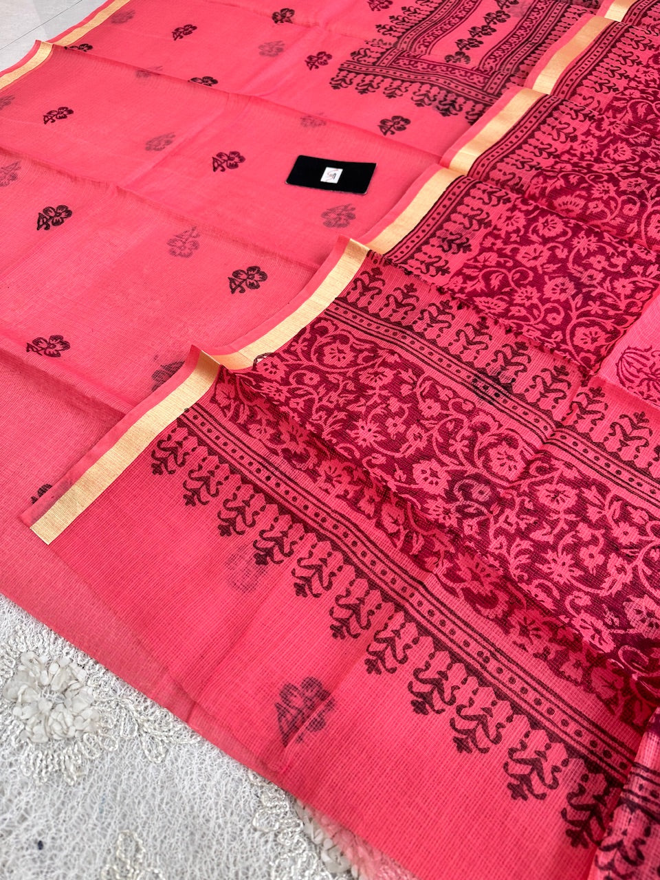 Handblock Printed Kota Cotton Doria  Top N Dupatta (Suit)