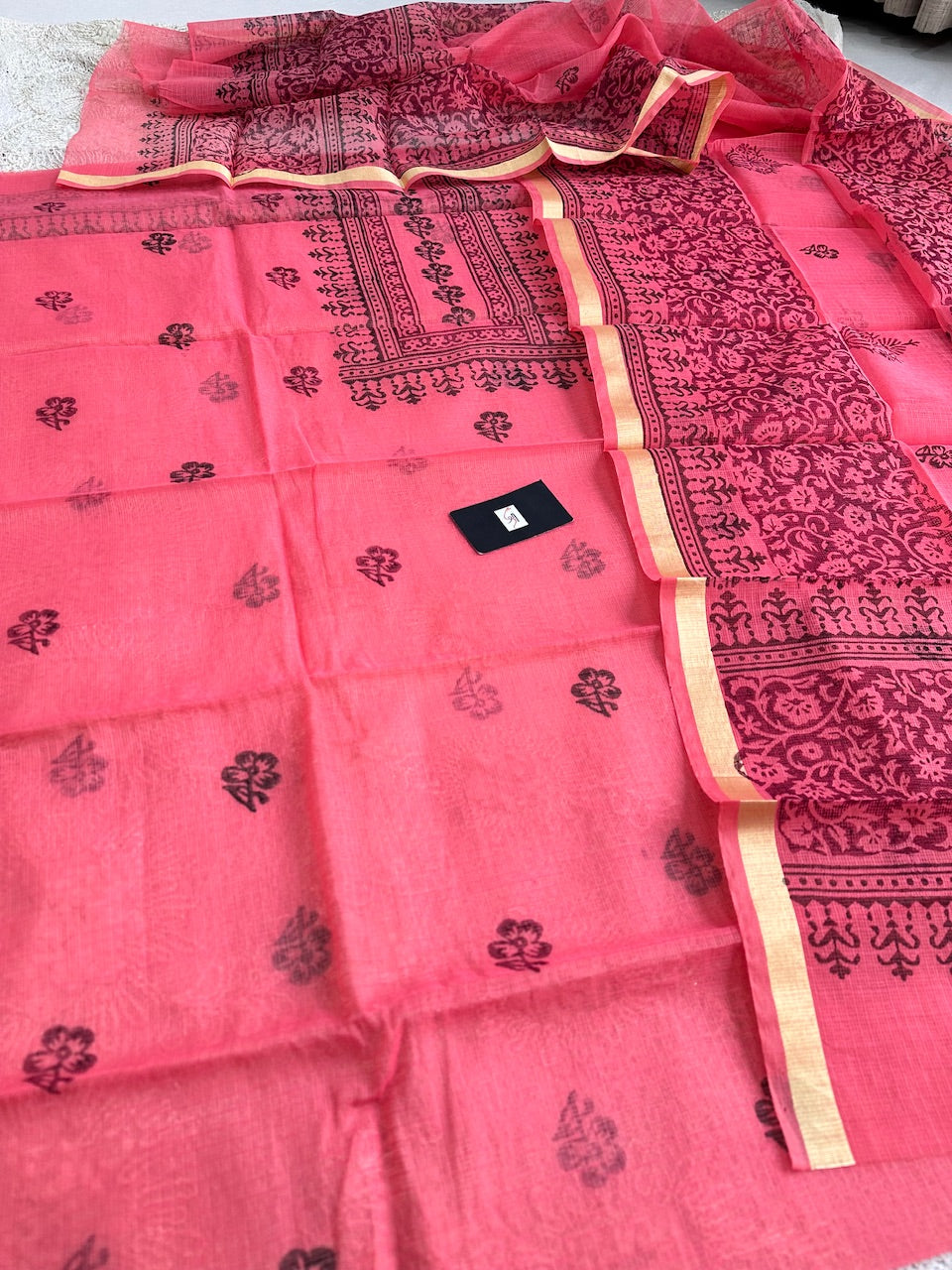 Handblock Printed Kota Cotton Doria  Top N Dupatta (Suit)