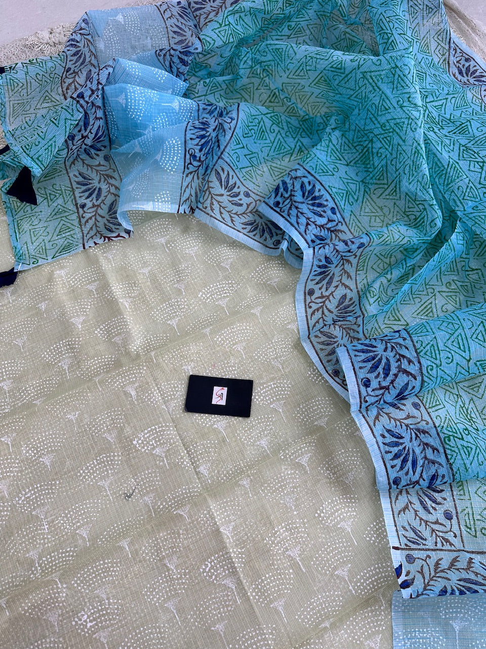 HandBlock Printed Kota Cotton Doria  Top N Dupatta (Suit)