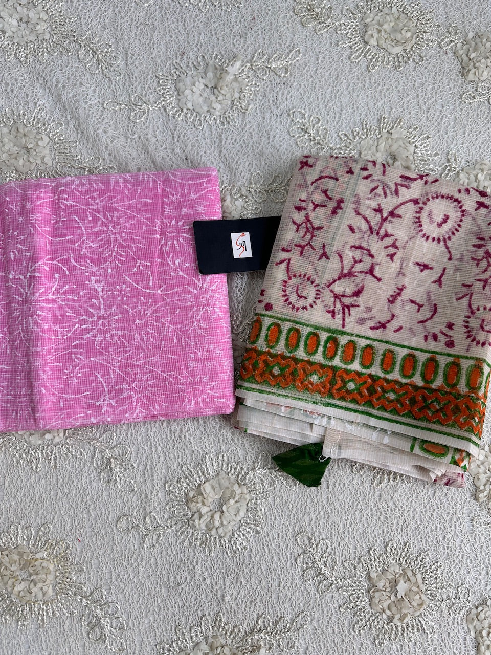 HandBlock Printed Kota Cotton Doria Top N Dupatta