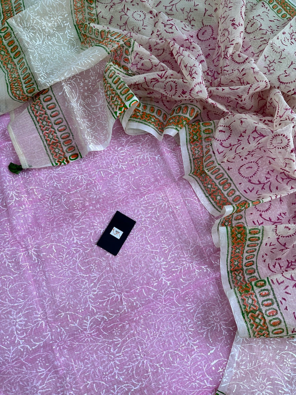 HandBlock Printed Kota Cotton Doria Top N Dupatta