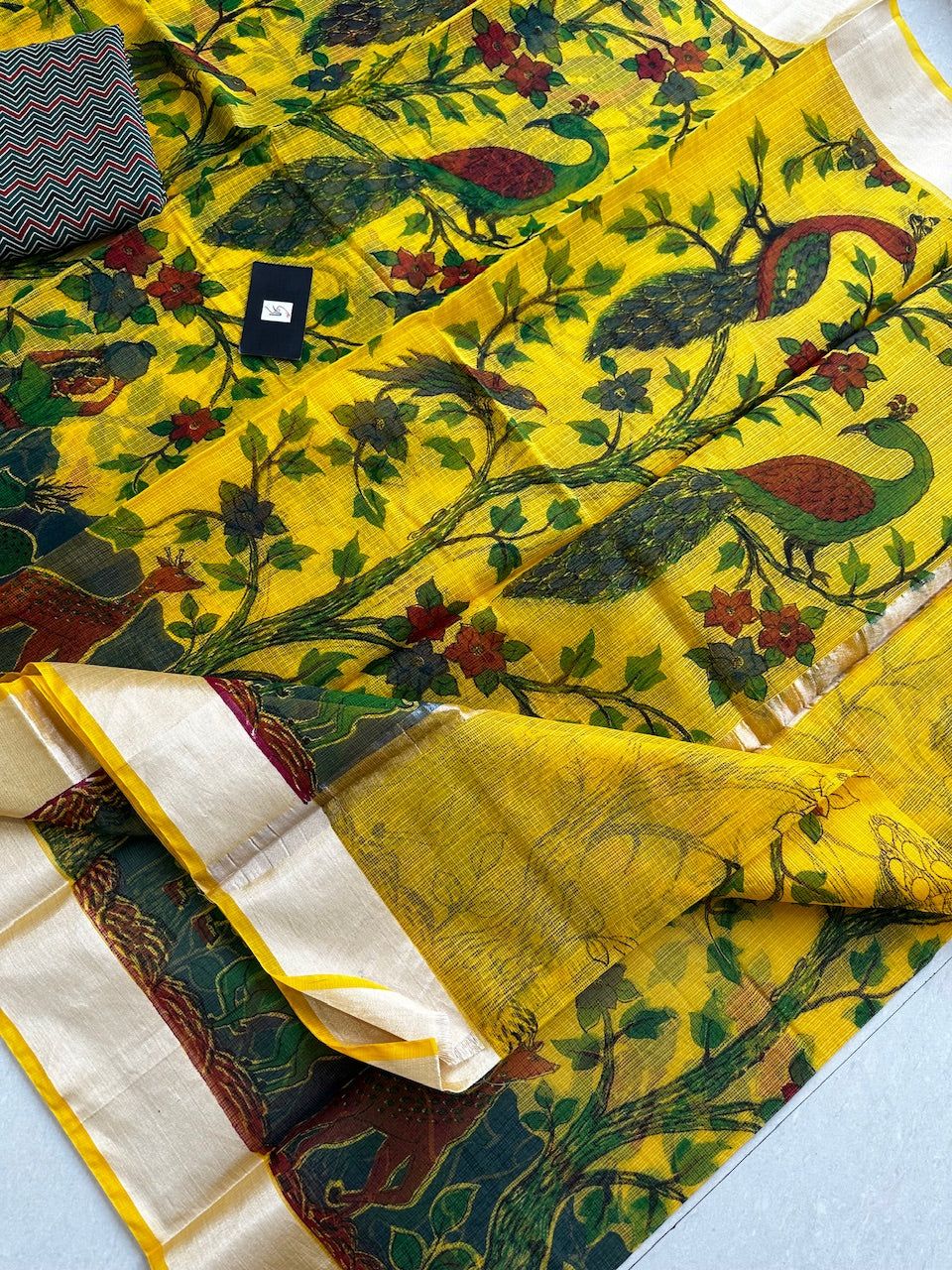 Digital Printed Kota Cotton Doria Saree