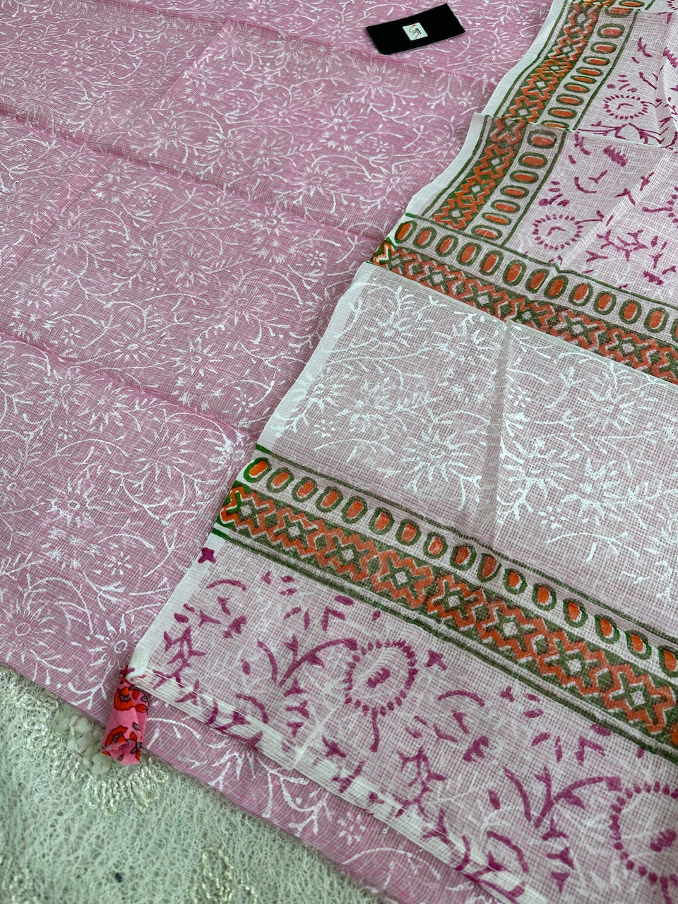 HandBlock Printed Kota Cotton Doria Top N Dupatta