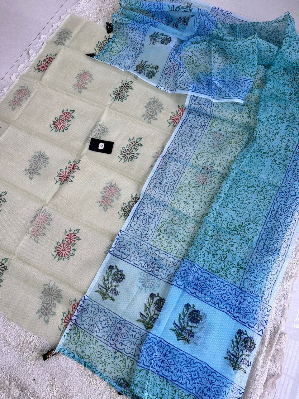 HandBlock Printed Kota Cotton Doria Top n Dupatta (Suit)