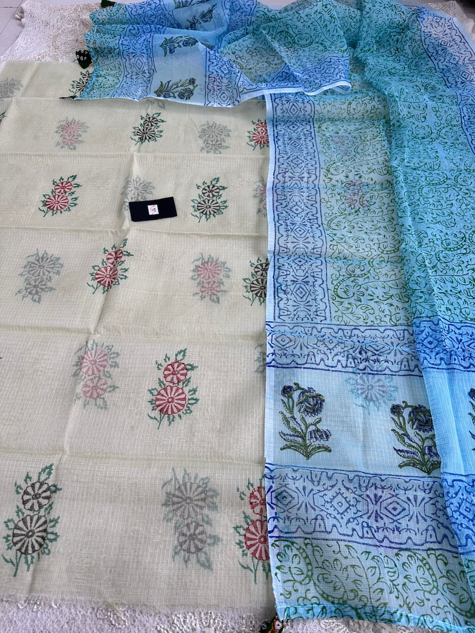 HandBlock Printed Kota Cotton Doria Top n Dupatta (Suit)