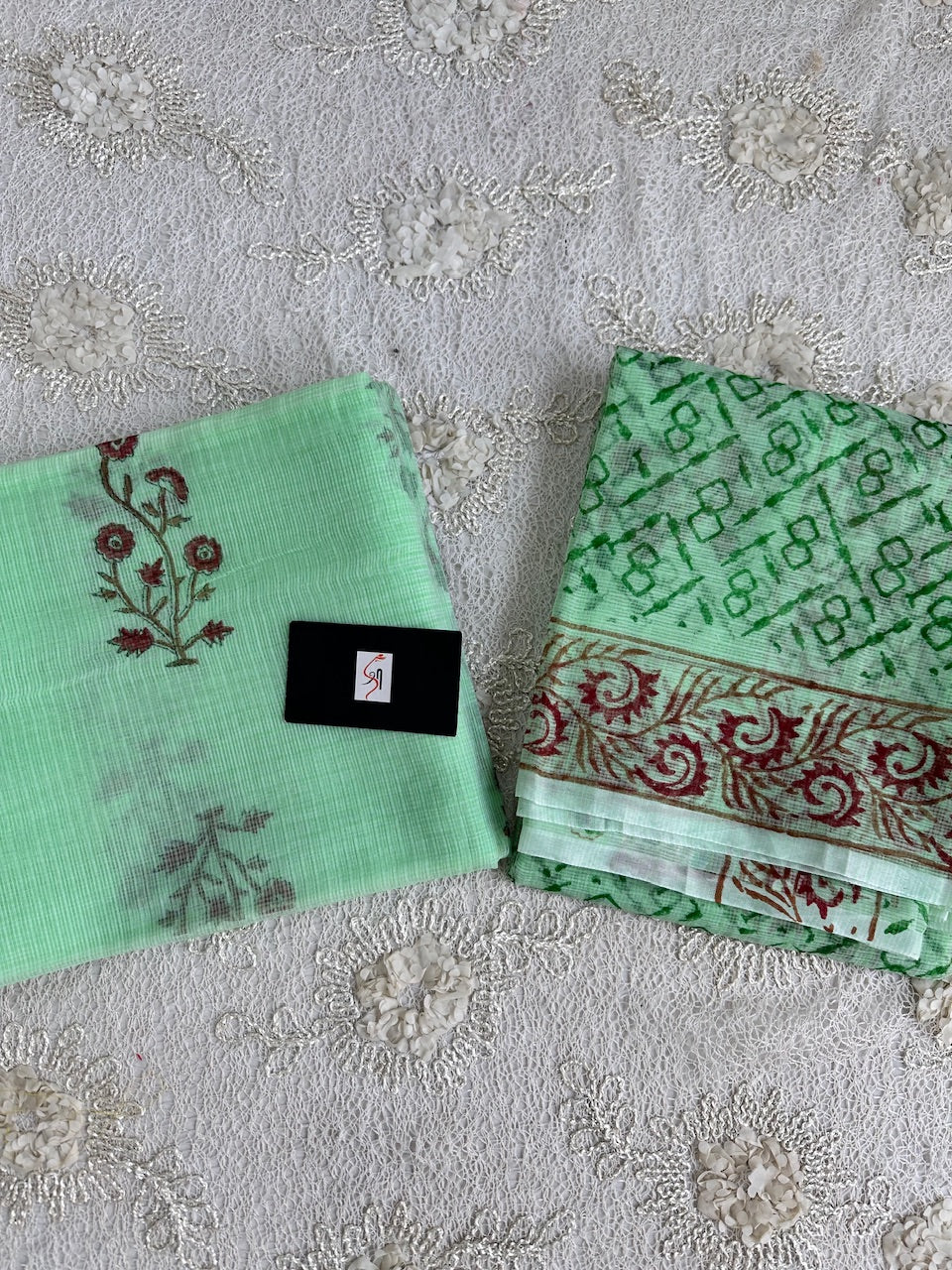 HandBlock Printed Kota Cotton Doria Top N Dupatta (Suit)