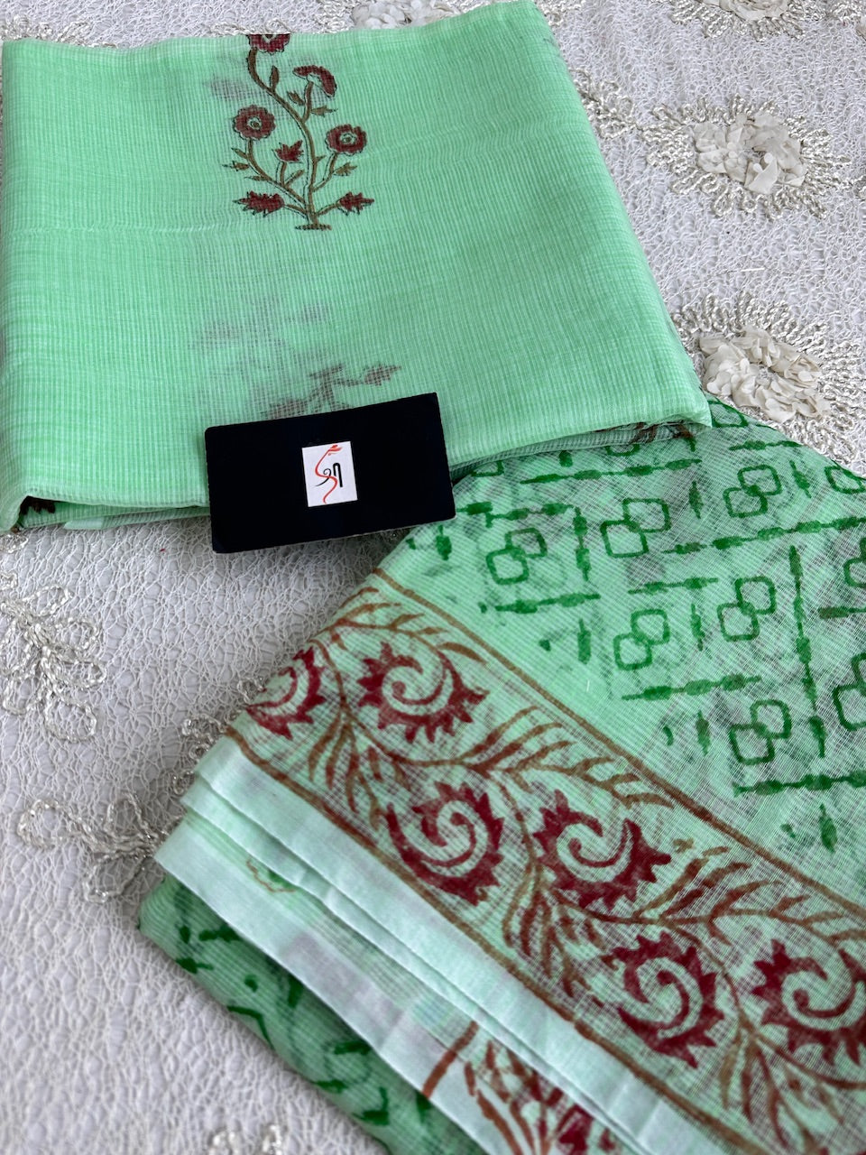 HandBlock Printed Kota Cotton Doria Top N Dupatta (Suit)