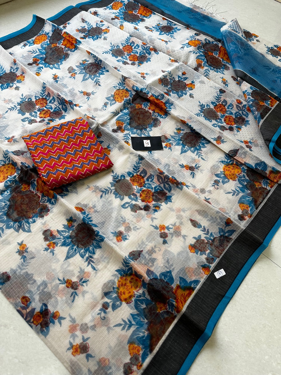 Digital Printed Kota Cotton Doria Saree