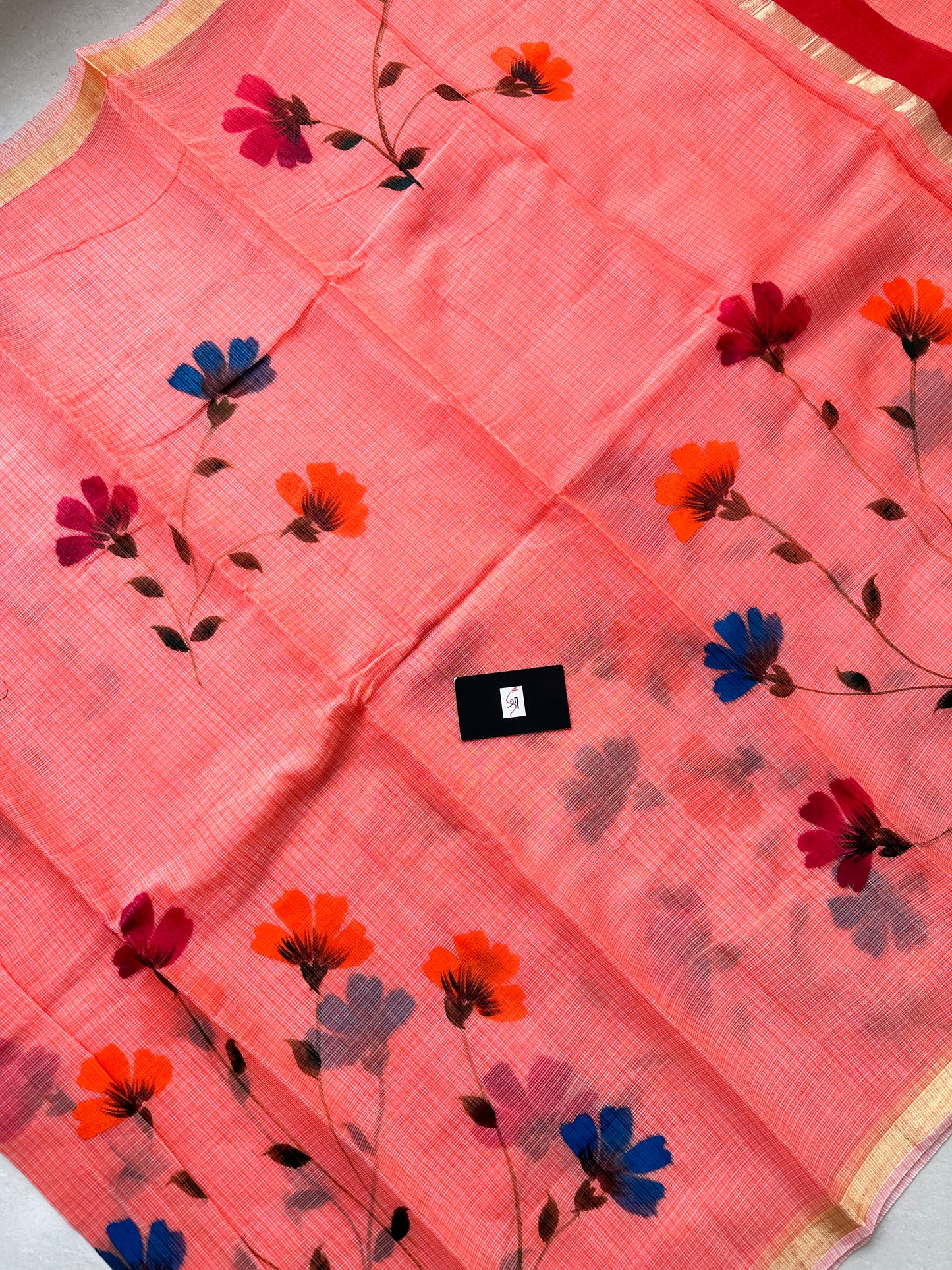 Handpainted Kota Cotton Doria Saree