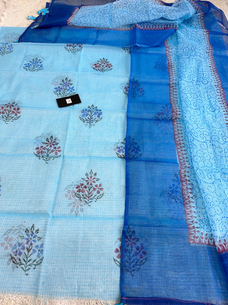 HandBlock Printed Kota Cotton Doria Top N Dupatta