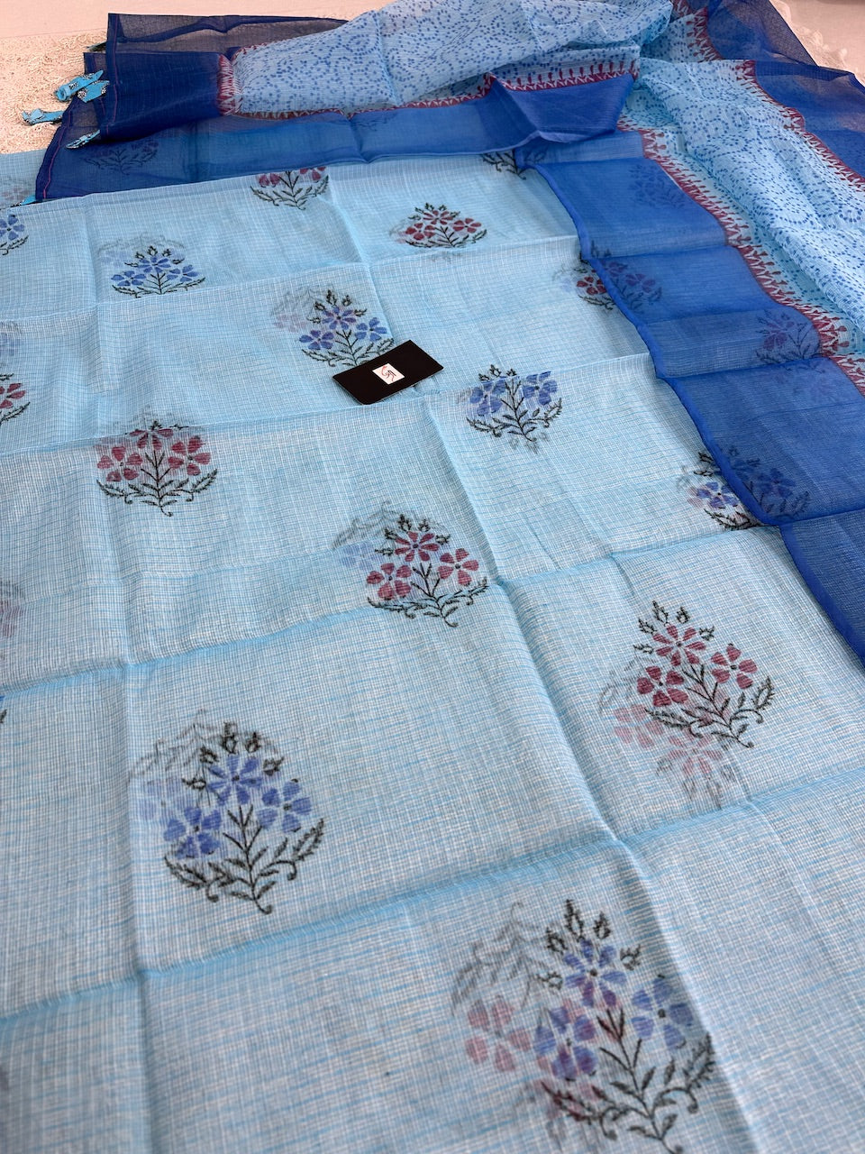 HandBlock Printed Kota Cotton Doria Top N Dupatta