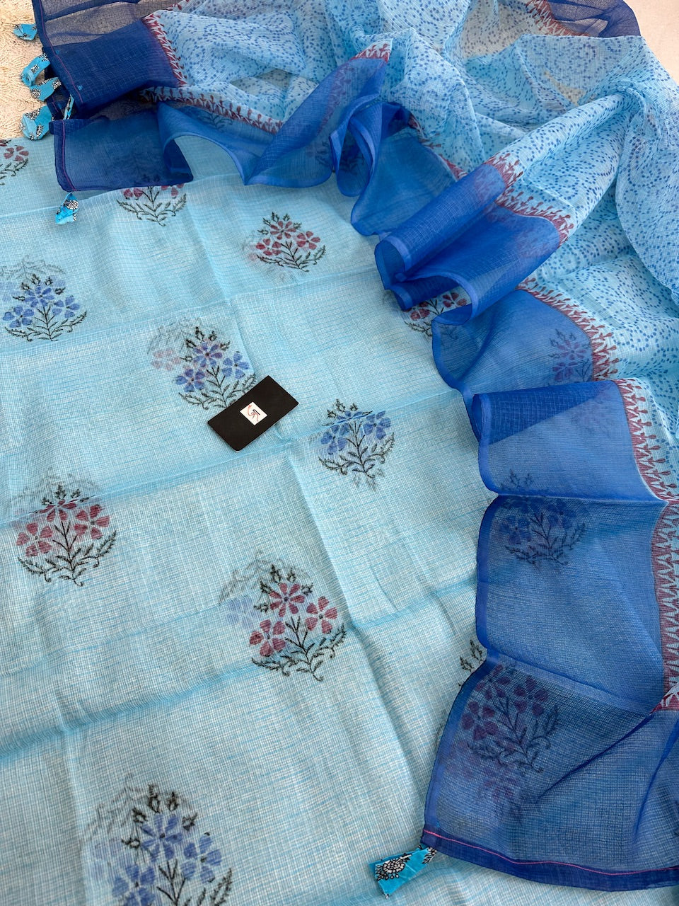 HandBlock Printed Kota Cotton Doria Top N Dupatta