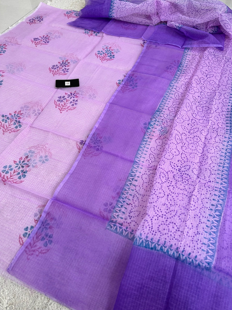 HandBlock Printed Kota Cotton Doria Top N Dupatta