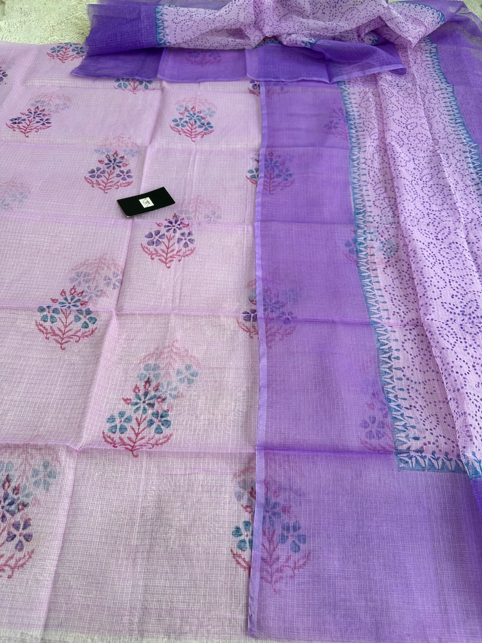 HandBlock Printed Kota Cotton Doria Top N Dupatta