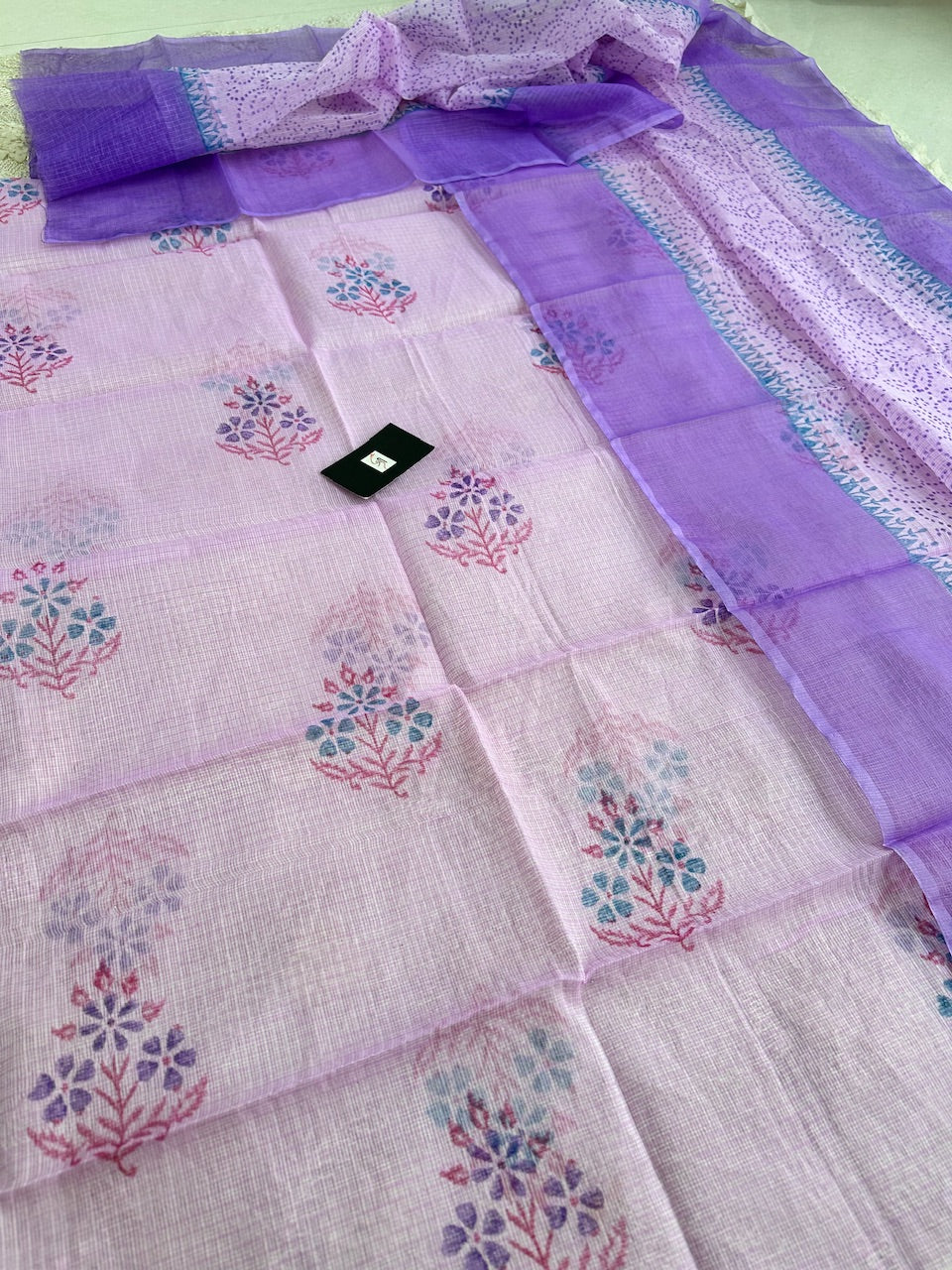 HandBlock Printed Kota Cotton Doria Top N Dupatta