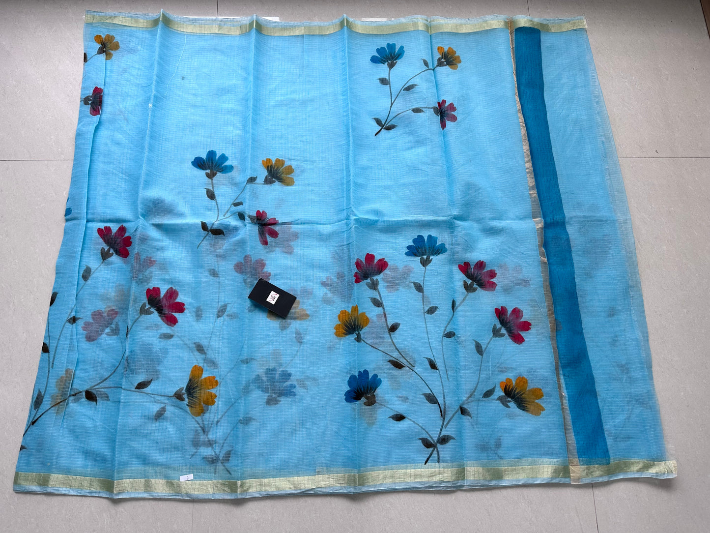 Handpainted Kota Cotton Doria Saree