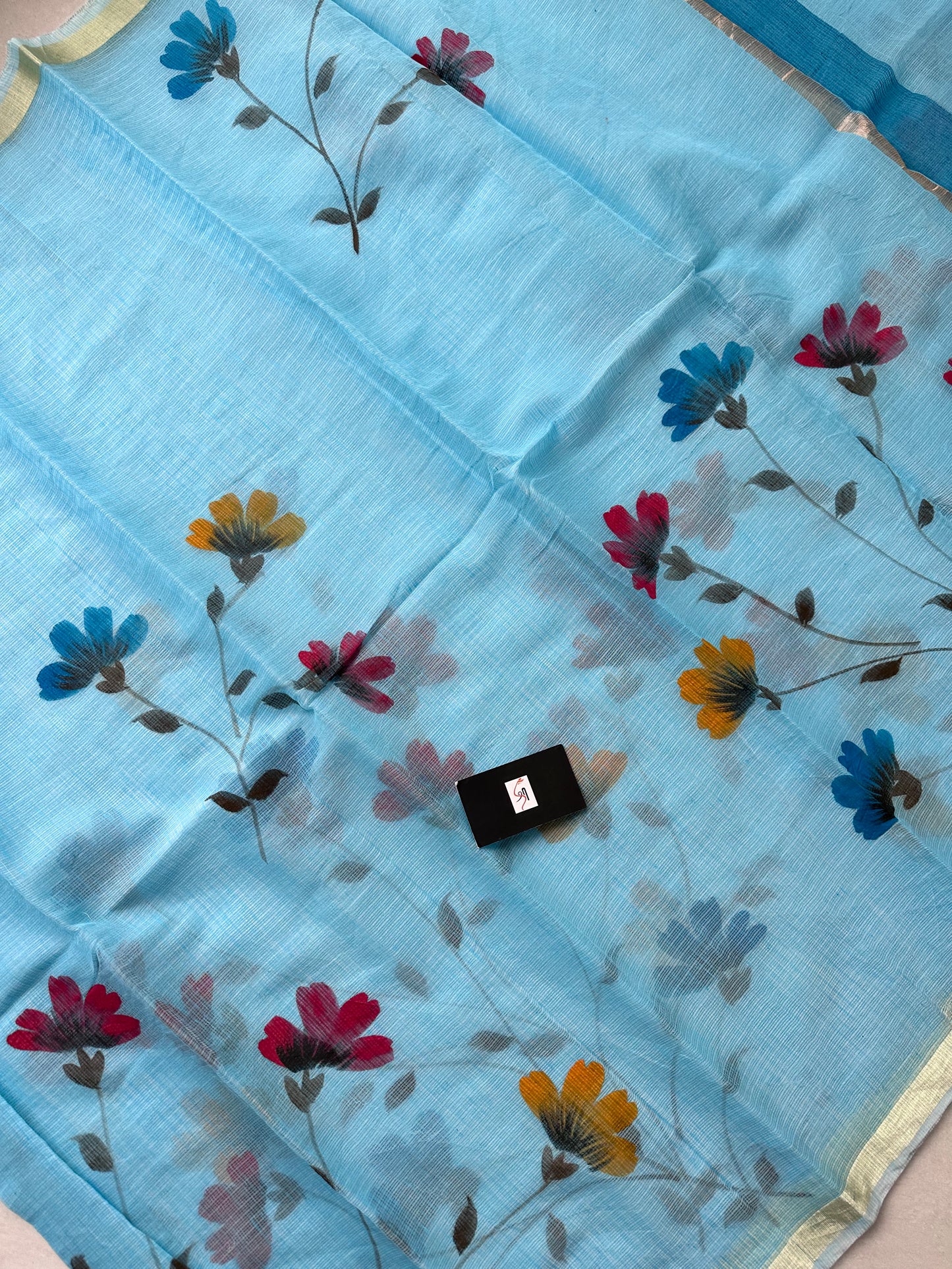 Handpainted Kota Cotton Doria Saree