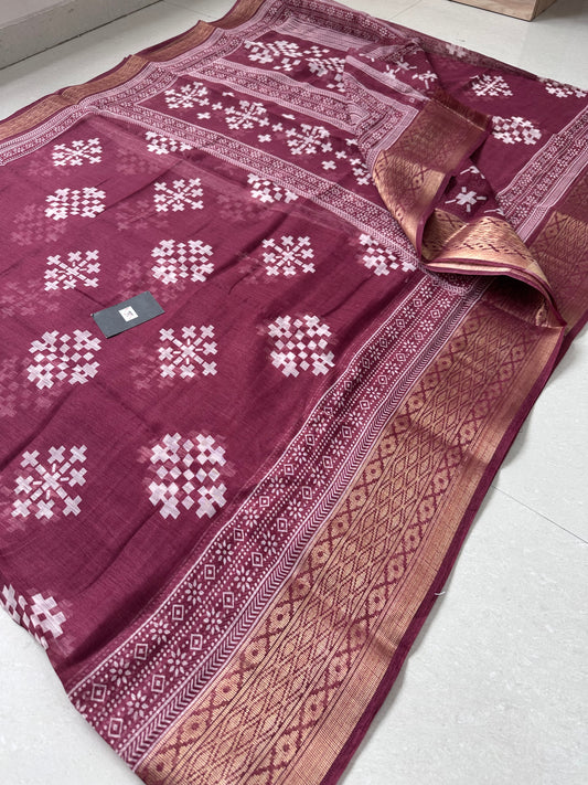 Printed Soft Cotton Saree