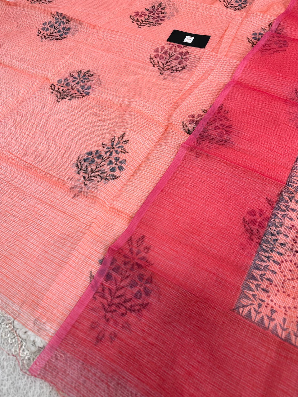 HandBlock Printed Kota Cotton Doria Top N Dupatta