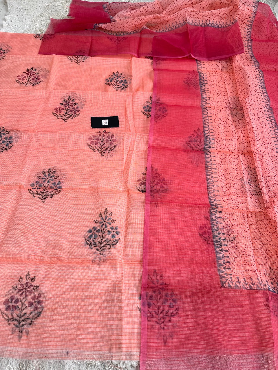 HandBlock Printed Kota Cotton Doria Top N Dupatta