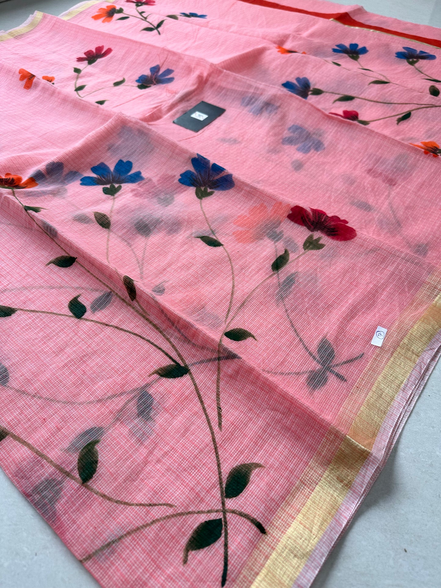 Handpainted Kota Cotton Doria Saree