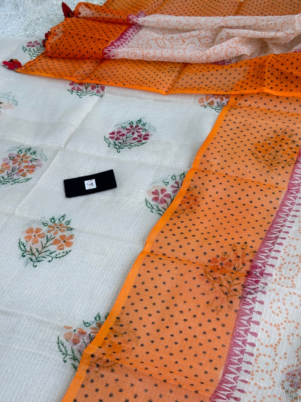 HandBlock Printed Kota Cotton Doria Top N Dupatta