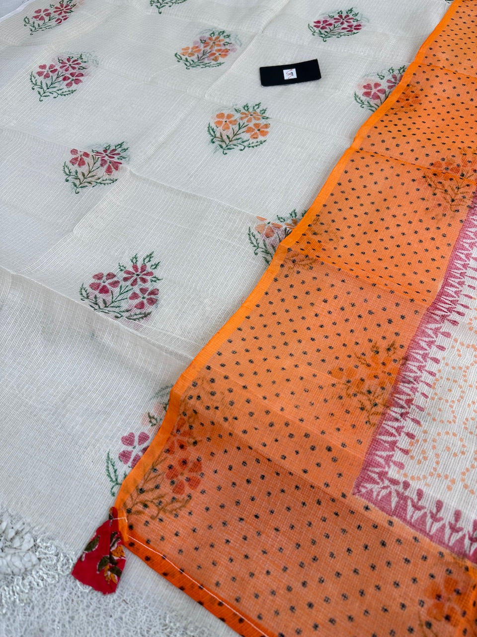 HandBlock Printed Kota Cotton Doria Top N Dupatta